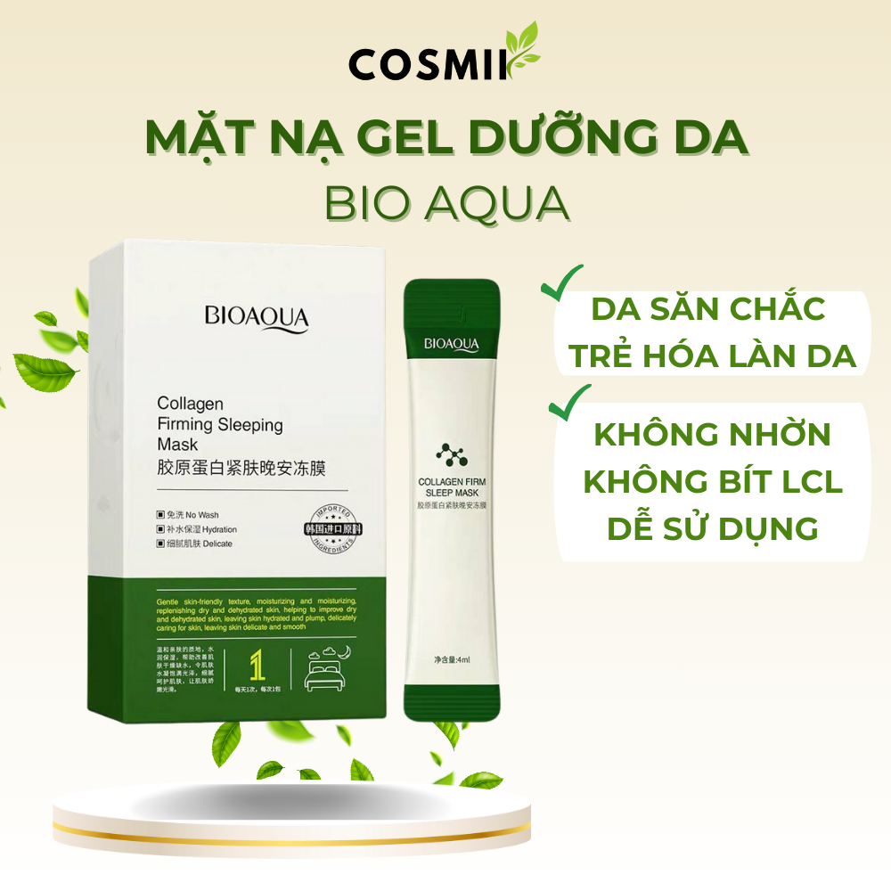 Mặt nạ ngủ Collagen dạng thạch Bio-aqua nội địa Trung giúp dưỡng ẩm, cải thiện làn da trắng sáng