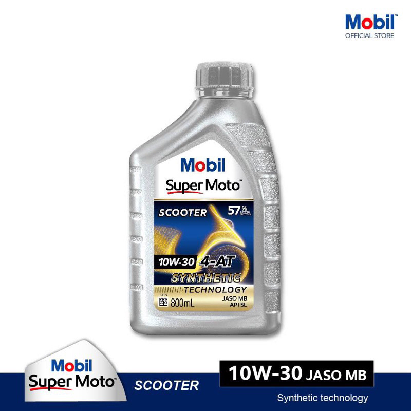 Nhớt xe tay ga Mobil Super Moto Scooter 10W30 0.8L