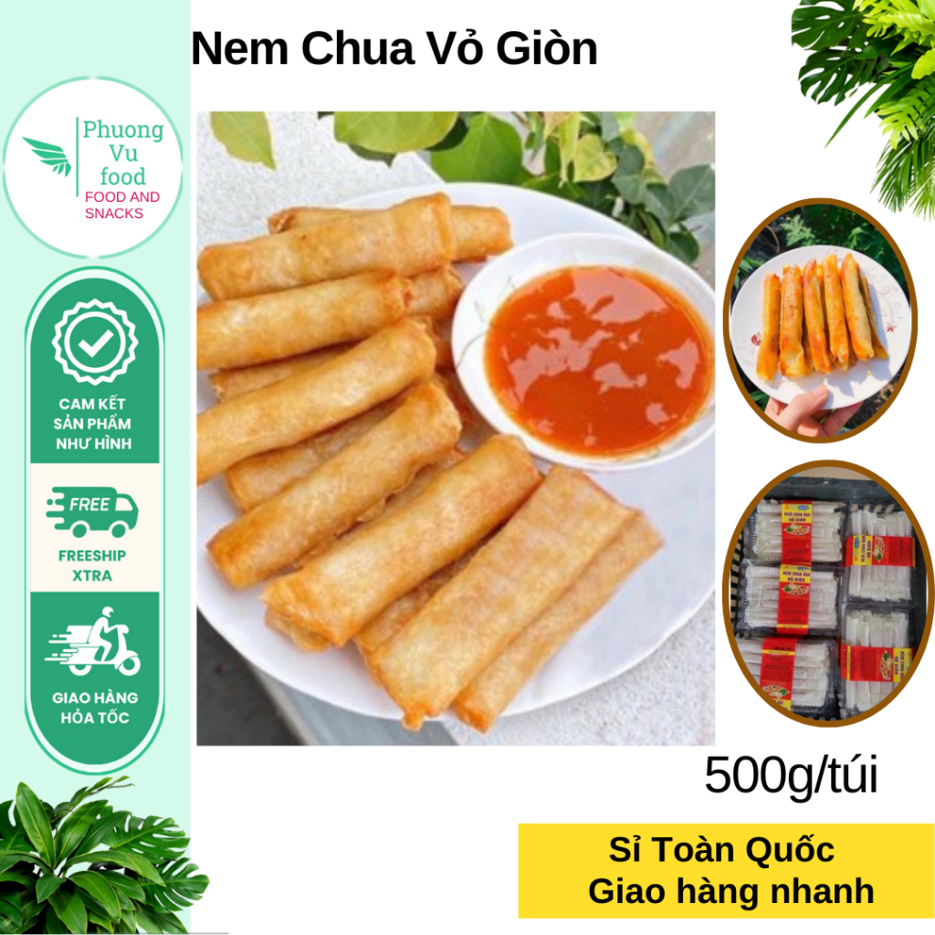 Nem chua rán vỏ giòn 20c/hộp - giao hoả tốc Hn