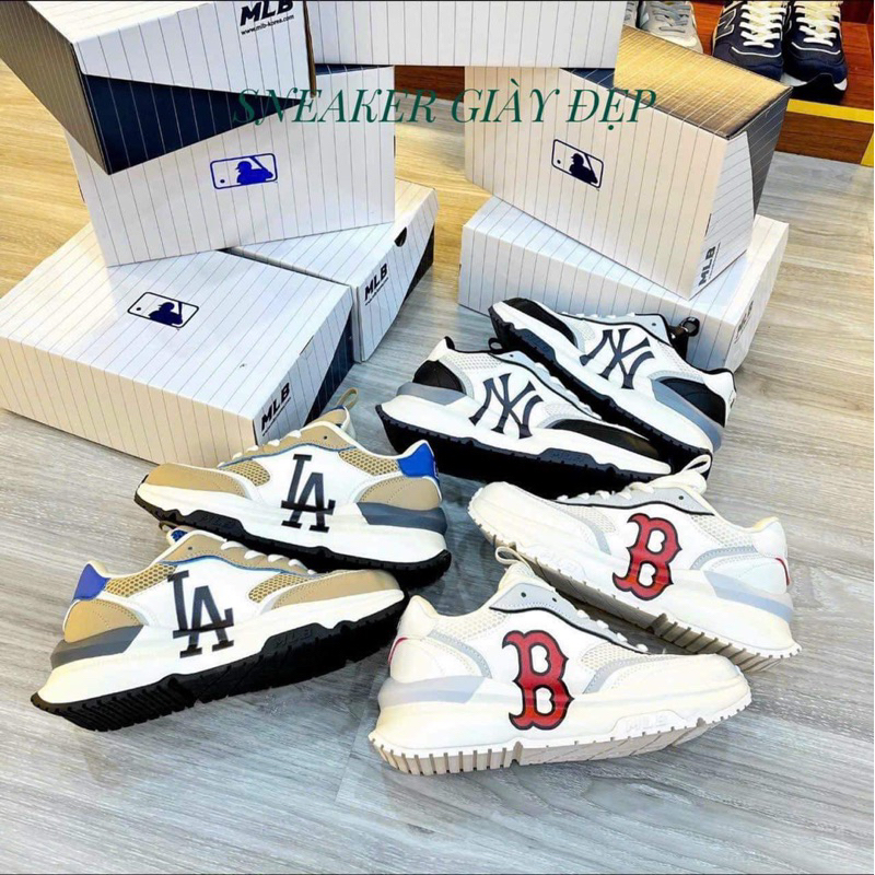 [Hàng sẵn] Giày thể thao sneaker Mlb chunky runner, mlb runner xám, m.l.b runner la, mlb runner bost