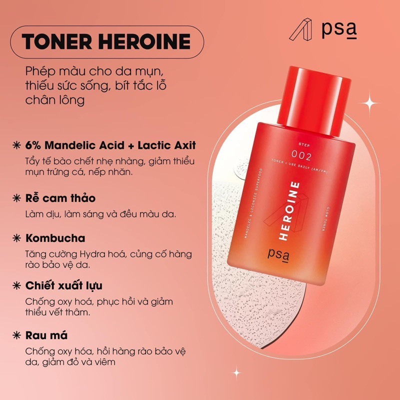 Toner HEROINE PSA nước thần KOMBUCHA 6 in 1