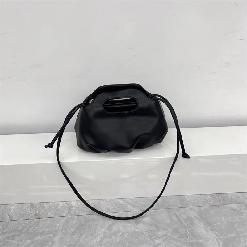 Túi xách nữ bản dẹt dây rút da PU