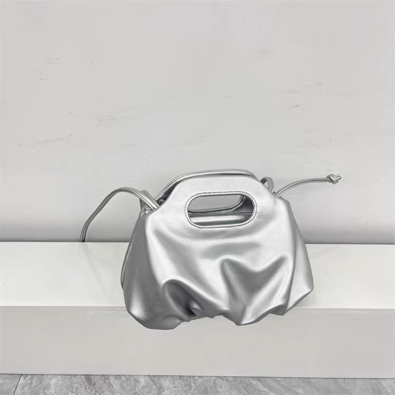 Túi xách nữ bản dẹt dây rút da PU