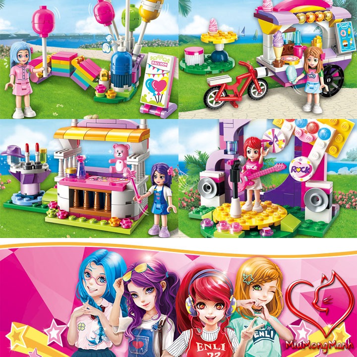 Lễ Hội Mùa Hè Của Các Bạn Gái Friends Đồ Chơi Lắp Ráp Xếp Hình Enlighten Qman MOC DIY