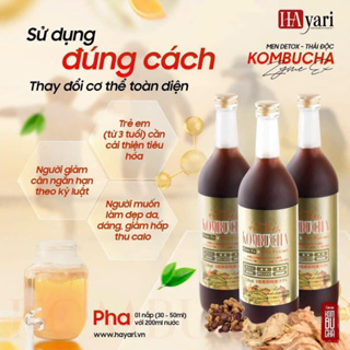 Nước uống Kombucha Nhật, giảm cân, giảm mỡ bụng men Detox KOMBUCHA ZYME EX