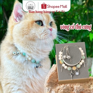 Vòng cổ cho mèo,chó,petmio vip2.vòng handmade tự thiết kế nâng tầm nét đẹp cho thú cưng không sợ nước