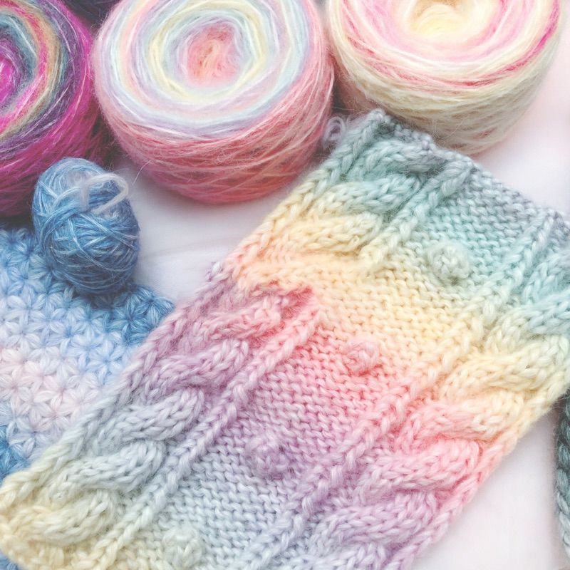 Len Mohair loang cầu vồng