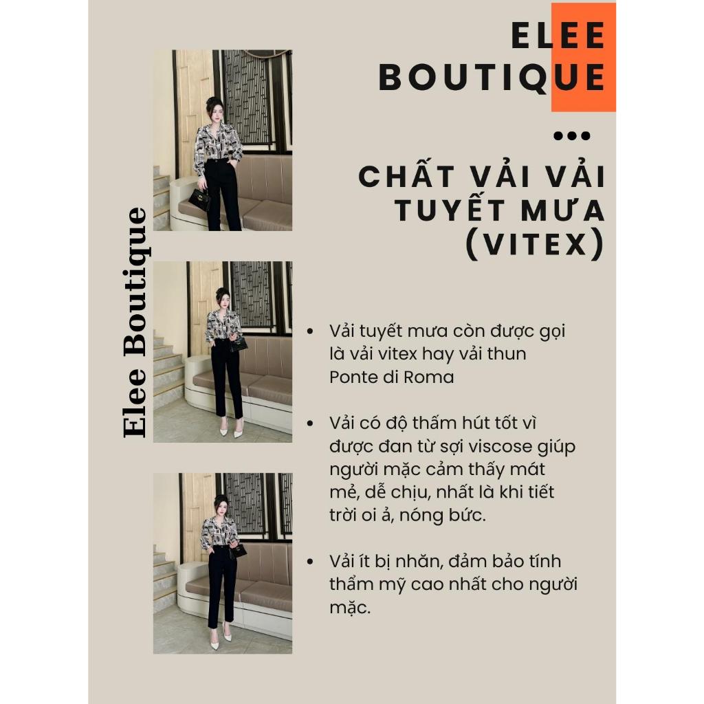 Quần dài nữ vải Vitex, Quần tây dáng quần baggy tôn hông, tôn dáng