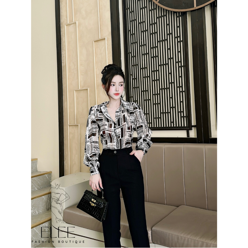 Quần dài nữ vải Vitex, Quần tây dáng quần baggy tôn hông, tôn dáng