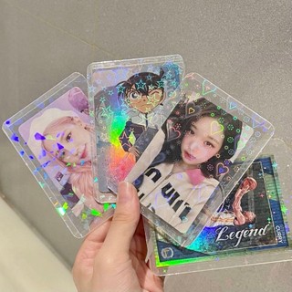 Toploader A7 (dọc) Hologram đựng card, thẻ bài, cán màng bóng hologram lấp lánh có seal