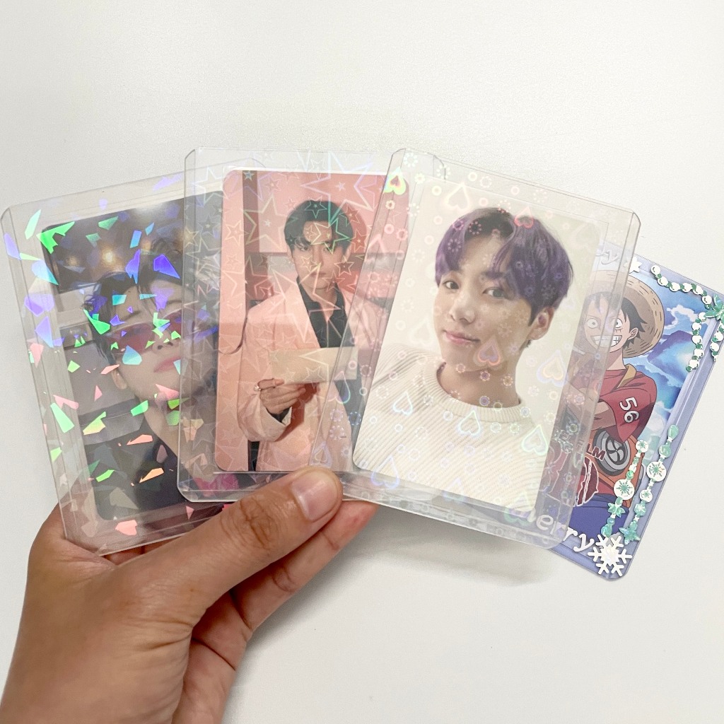 Toploader A7  Hologram đựng card, thẻ bài, cán màng bóng hologram lấp lánh có seal