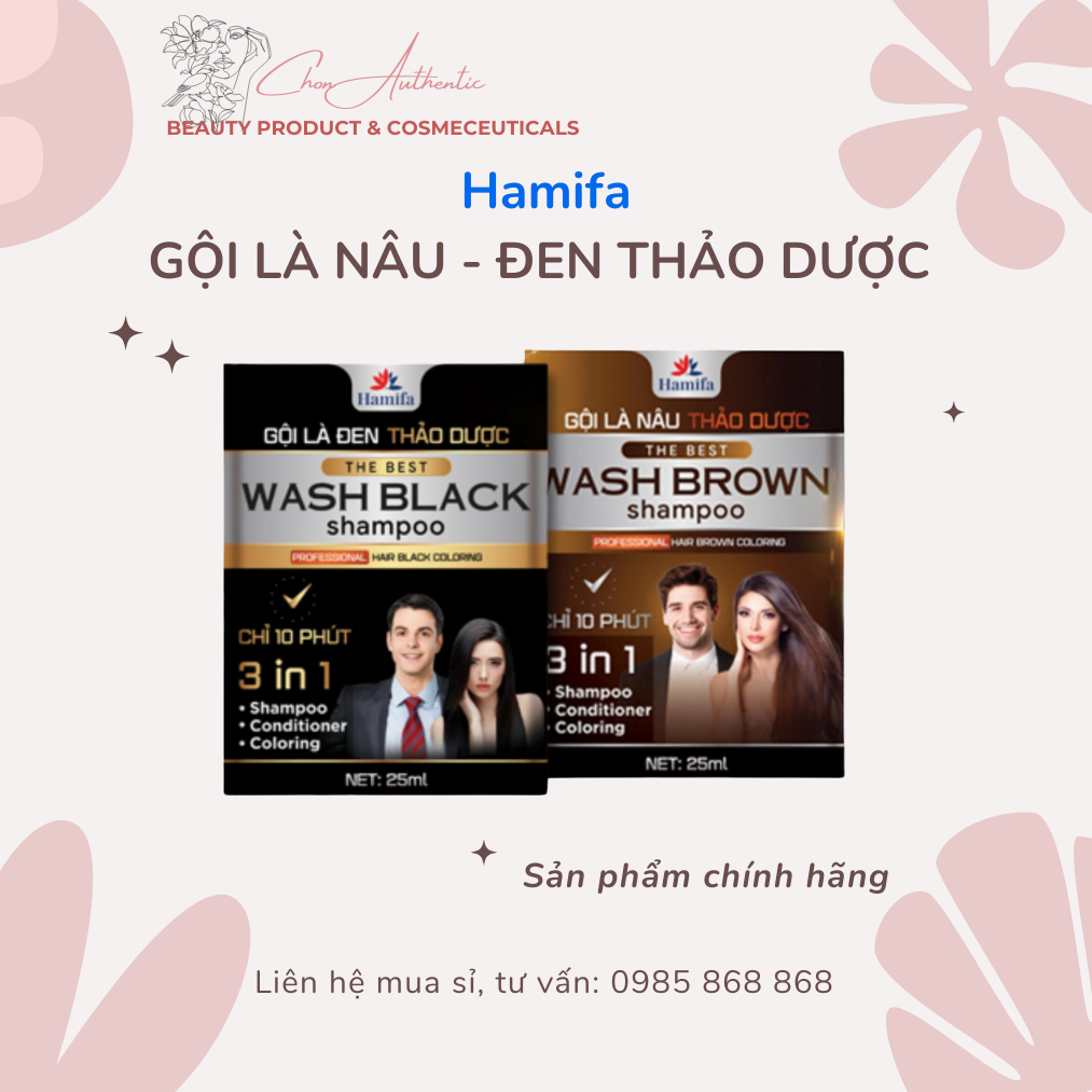 HAMIFA - GỘI LÀ NÂU - ĐEN THẢO DƯỢC
