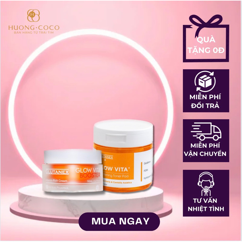 Comb dưỡng trắng da mặt Glutanex