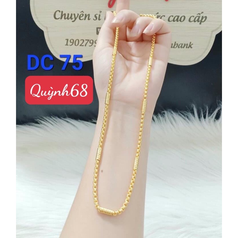 Dây chuyền nam nữ mạ vàng bản đốt quỳnh 68