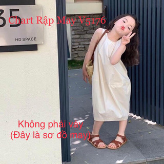 Rập Giấy Váy Bé Gái Dáng Ong Xuông Mã V5176 (không phải váy)