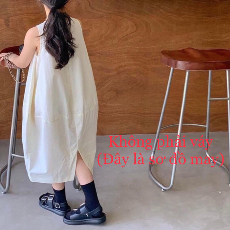 Rập Giấy Váy Bé Gái Dáng Ong Xuông Mã V5167