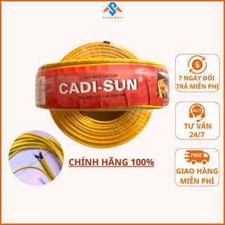 Dây điện đôi mềm hàng chính hãng cadi-sun cuộn 100m, dây điện đôi 2x0,5/2x0.75/2x1/2x1.5/2x2.5mm