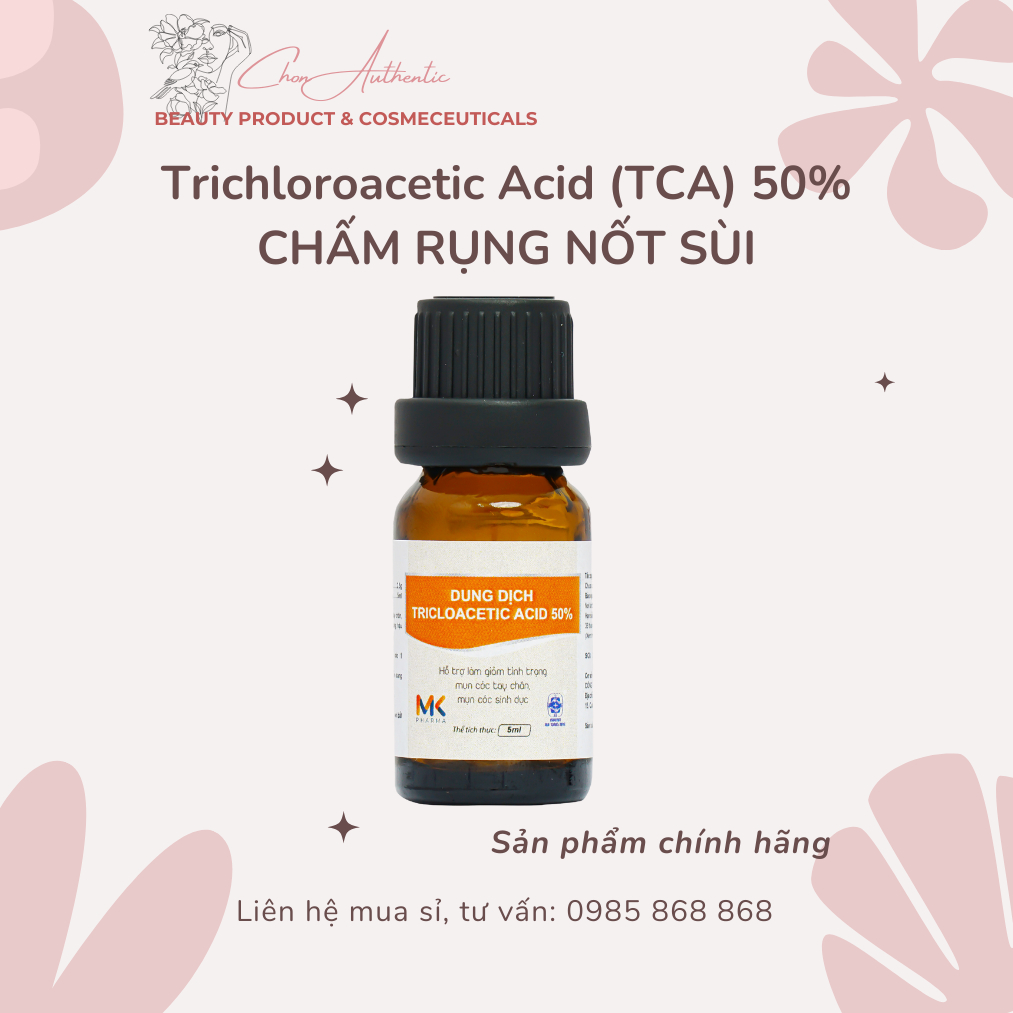 TRICHLOROACETIC ACID  50% LOẠI BỎ SÙI - MỤN CÓC AN TOÀN