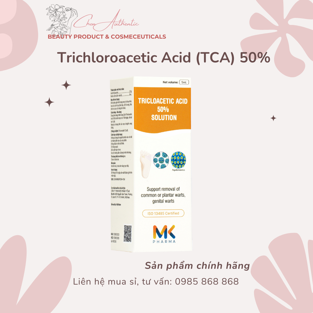 TRICHLOROACETIC ACID  50% LOẠI BỎ SÙI - MỤN CÓC AN TOÀN