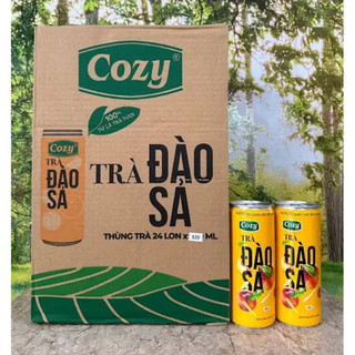Lon trà đào sả Cozy 320ml