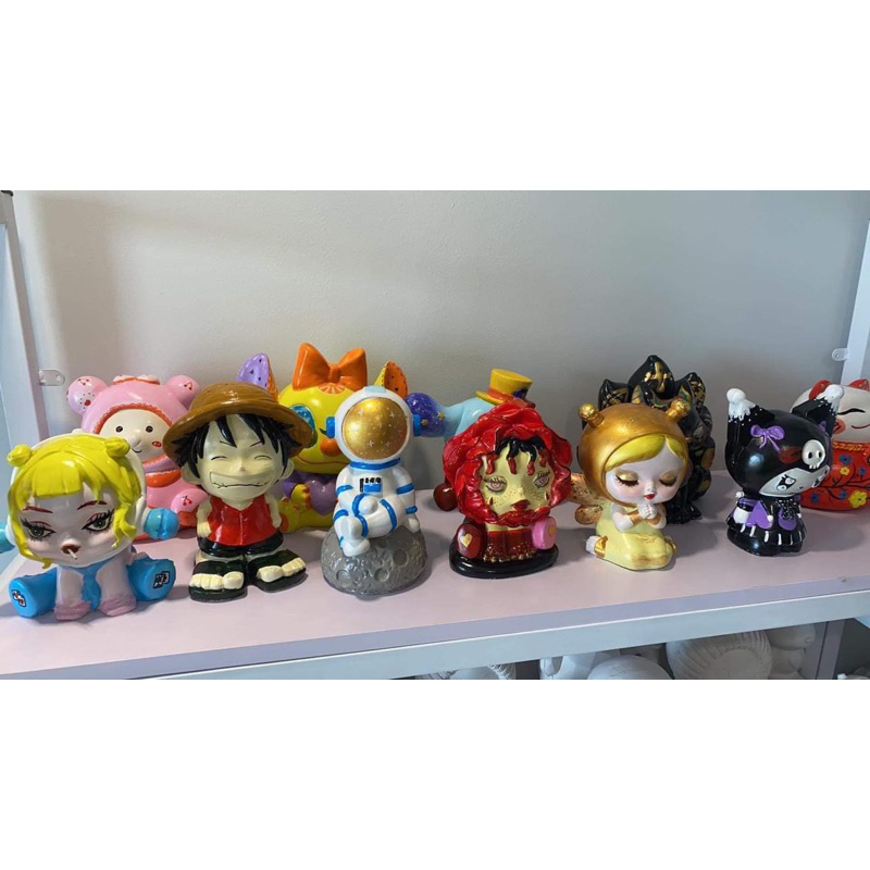 Set tô tượng thạch cao kèm màu và bút vẽ, combo 10 tượng mini kèm màu, tượng giáng sinh, siêu nhân, công chúa…size to