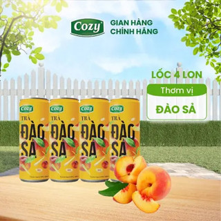 Lon trà đào sả Cozy 320ml