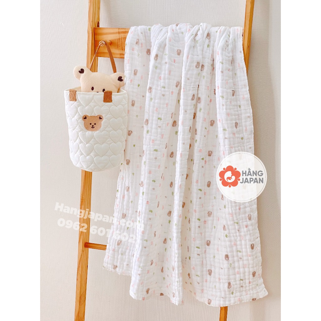 Khăn đa năng NOUS Muslin 6 lớp siêu mềm mịn nhiều họa tiết Hàng Chính Hãng