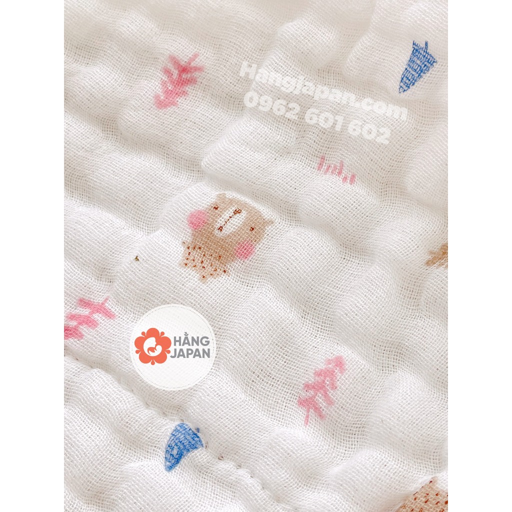 Khăn đa năng NOUS Muslin 6 lớp siêu mềm mịn nhiều họa tiết Hàng Chính Hãng