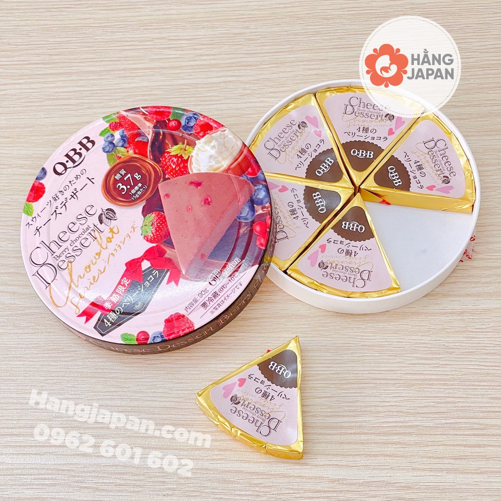 Phô mai QBB Nhật Bản hộp 6 miếng giàu canxi dành cho bé ăn dặm