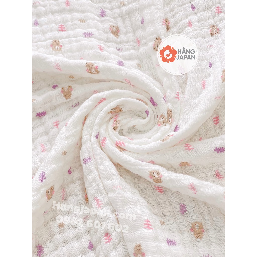 Khăn đa năng NOUS Muslin 6 lớp siêu mềm mịn nhiều họa tiết Hàng Chính Hãng