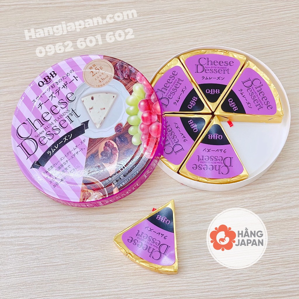 Phô mai QBB Nhật Bản hộp 6 miếng giàu canxi dành cho bé ăn dặm