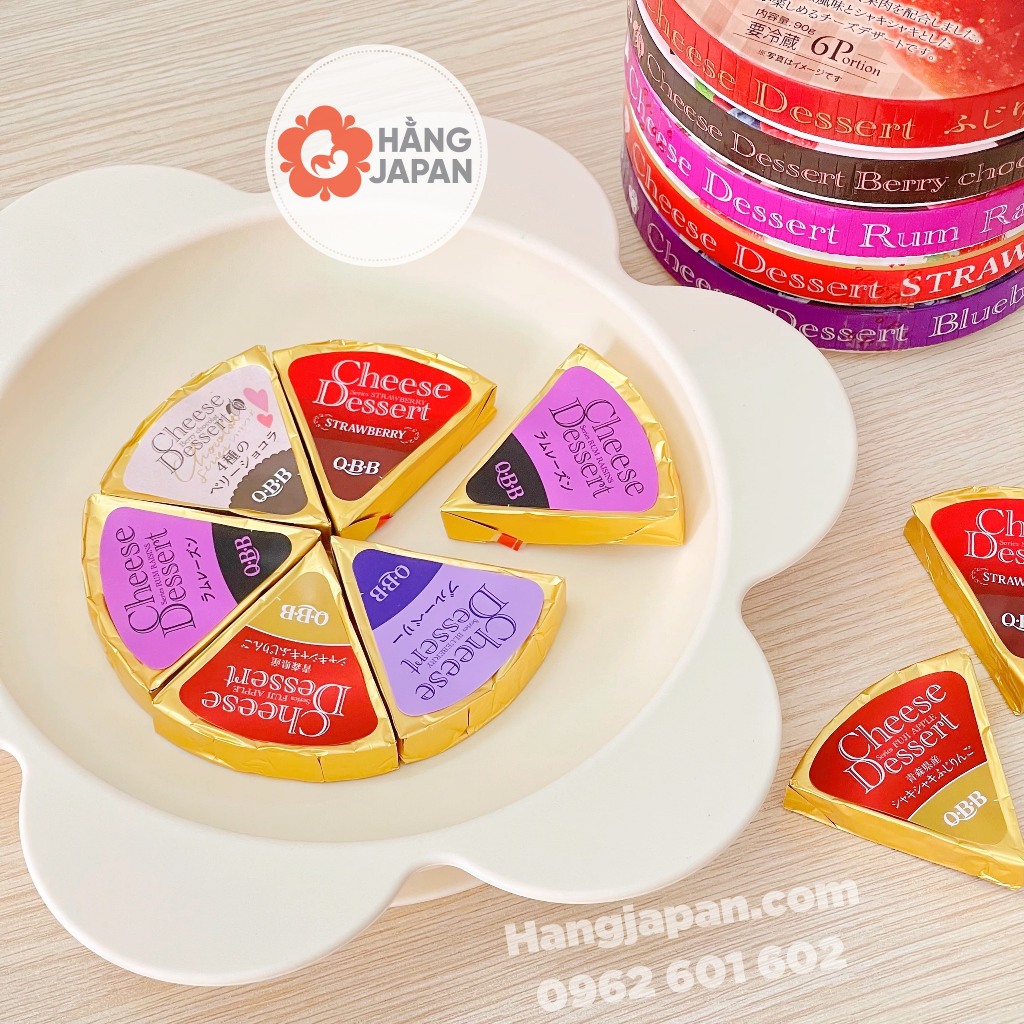 Phô mai QBB Nhật Bản hộp 6 miếng giàu canxi dành cho bé ăn dặm