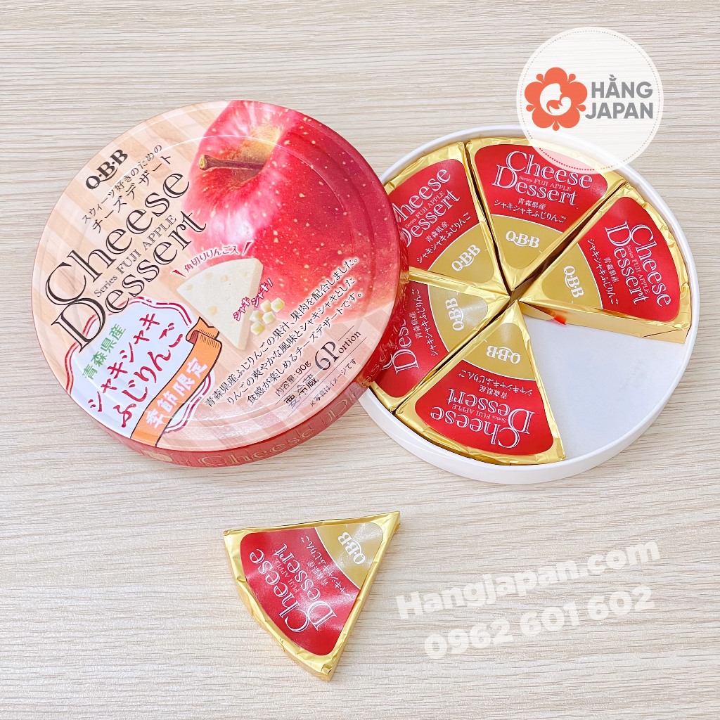 Phô mai QBB Nhật Bản hộp 6 miếng giàu canxi dành cho bé ăn dặm