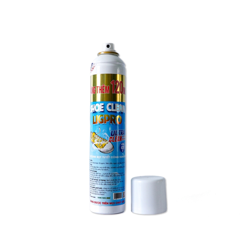 Bình Xịt Bọt Tuyết Vệ Sinh Găng Tay Thủ Môn, Giày Bóng Đá, Sneaker, Bình Xịt Giặt Khô Găng Giày 420ML