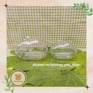 Nhà Tắm Hamster/ Nhà Tắm Gấu Mica Trong Suốt Nhiều Size Cho Hamster Bear, WinterWhite, Robo,Campell