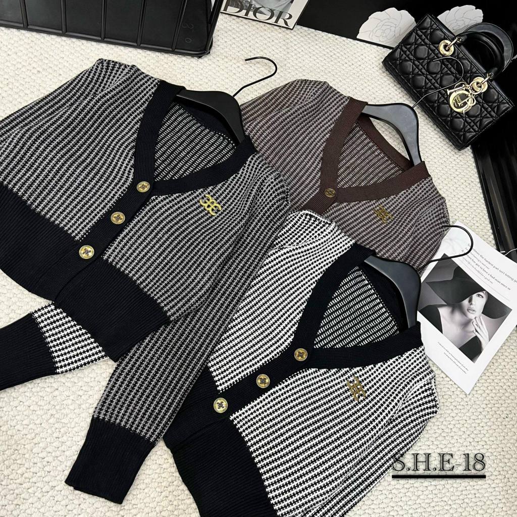 ÁO LEN SỌC CARO TAG CELIN CHẤT DÀY ĐẸP HÀNG QC