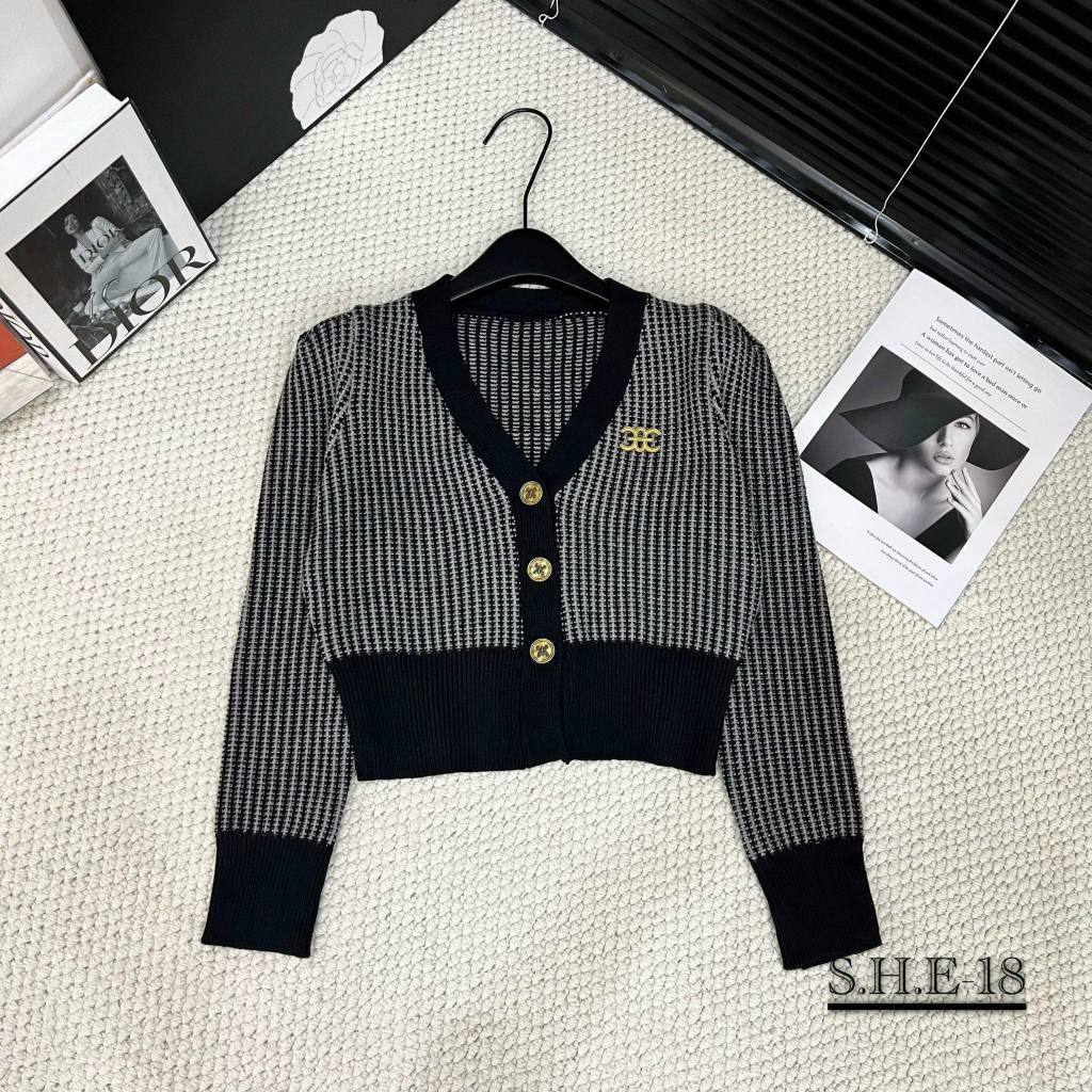 ÁO LEN SỌC CARO TAG CELIN CHẤT DÀY ĐẸP HÀNG QC