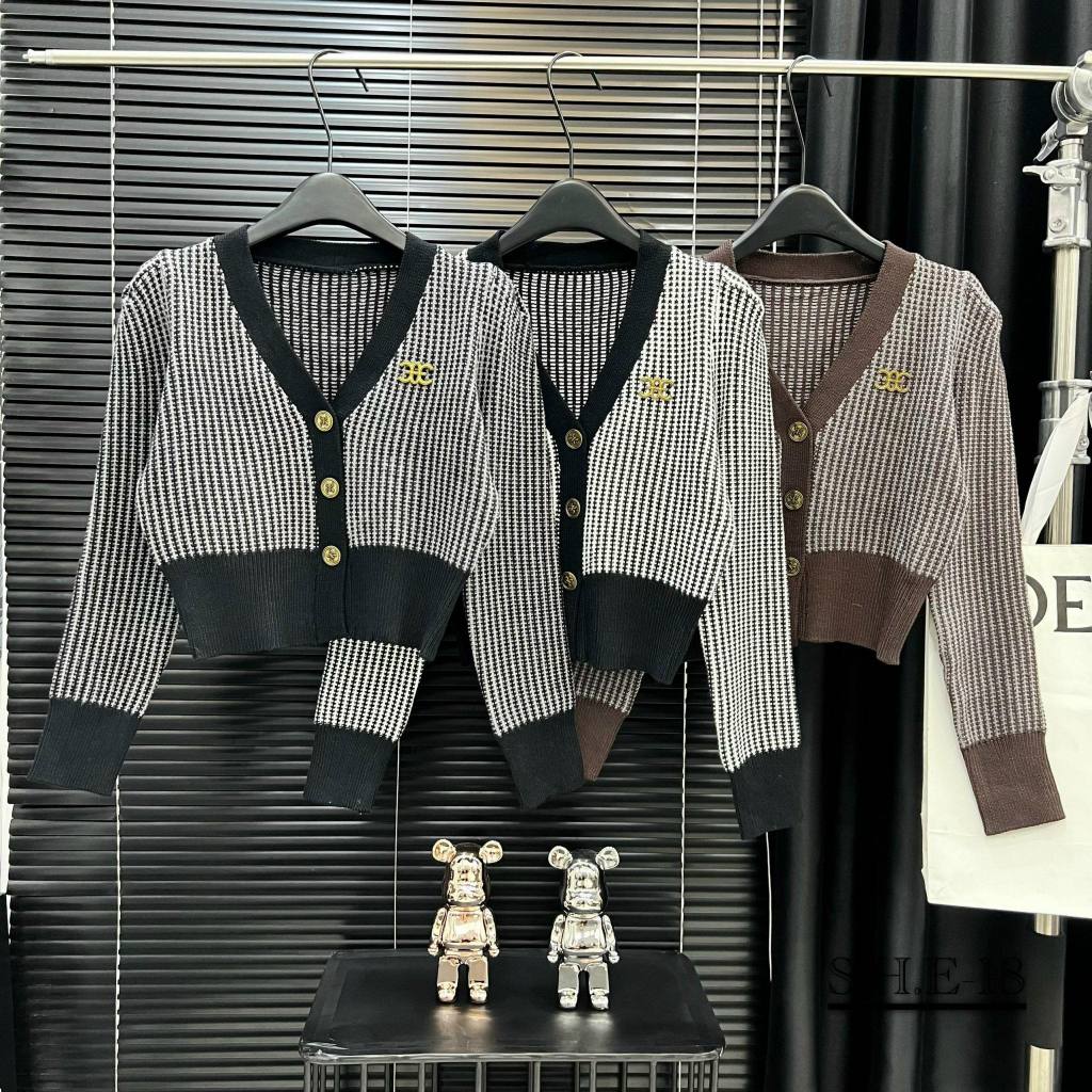 ÁO LEN SỌC CARO TAG CELIN CHẤT DÀY ĐẸP HÀNG QC