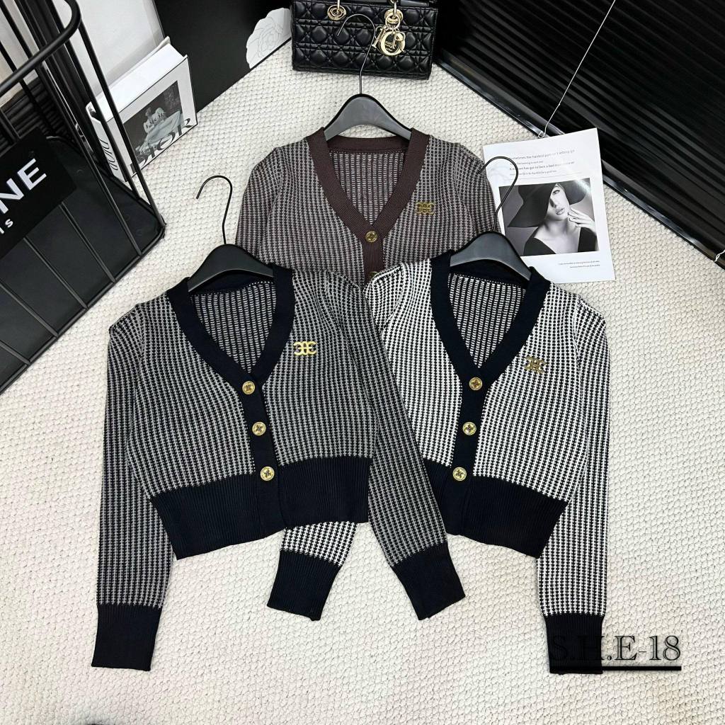 ÁO LEN SỌC CARO TAG CELIN CHẤT DÀY ĐẸP HÀNG QC