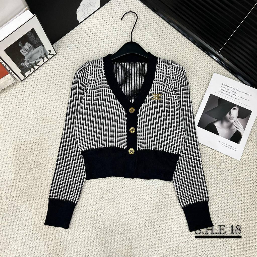 ÁO LEN SỌC CARO TAG CELIN CHẤT DÀY ĐẸP HÀNG QC