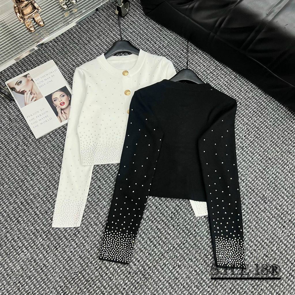 ÁO LEN ĐÍNH ĐÁ SIÊU CHẢNH HÀNG QC