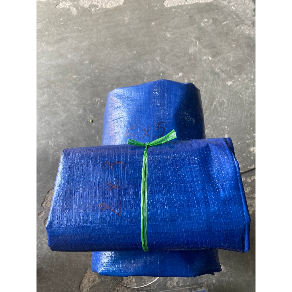 Bạt Xanh Vàng - Che Nắng Che Mưa Đa Dụng Đã Được May Viền Và Đóng Khuy