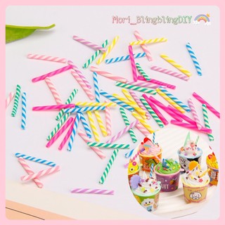 Phụ kiện cốm hình ống hút trang trí ly kem làm đồ diy