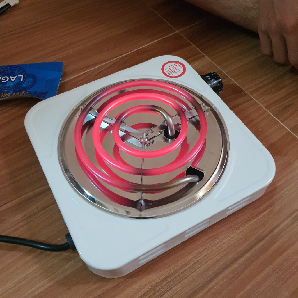 Bếp Điện Mini 1000W Không Kén Nồi , Bếp Điện Mini Pha Cafe, Trà, Nấu Nước, Hơ Lá Trầu - BẢO HÀNH 1 ĐỔI 1