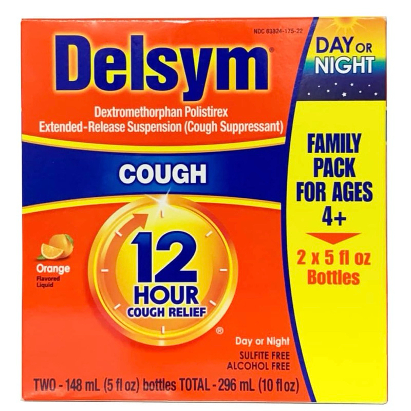 Siro Delsym 12Hour Cough Relief Day or Night 296ml của Mỹ