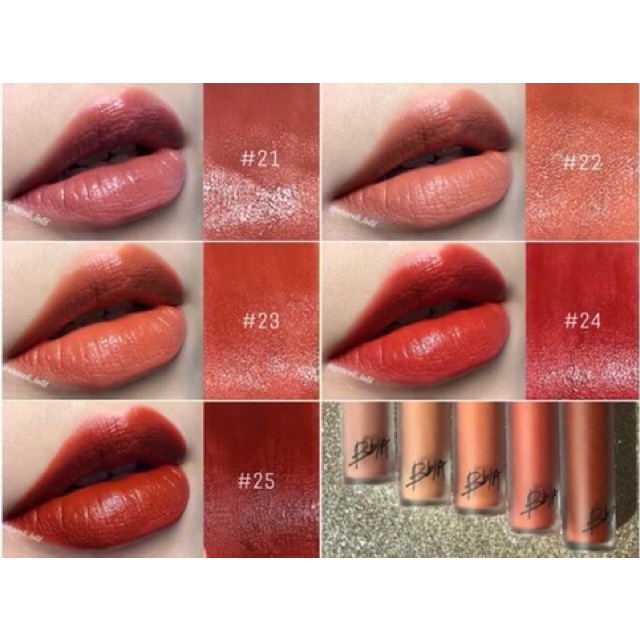 Son Kem Lì BBIA Last Velvet Tint màu 39 Feign Longing màu đỏ nâu đất gạch trầm, Son BBIA 39
