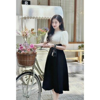  Đầm thiết kế thương hiệu Ren DESIGN by Khâu tuyết mưa phối ren nhẹ nhàng 