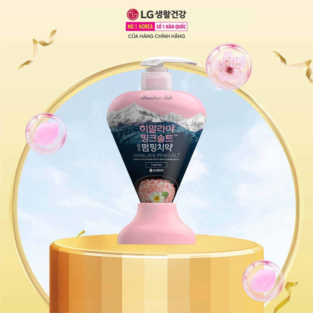 Kem đánh răng Hương hoa bạc hà chứa muối hồng Himalaya và muối tre Bamboo Salt Himalaya PinkSalt 285g
