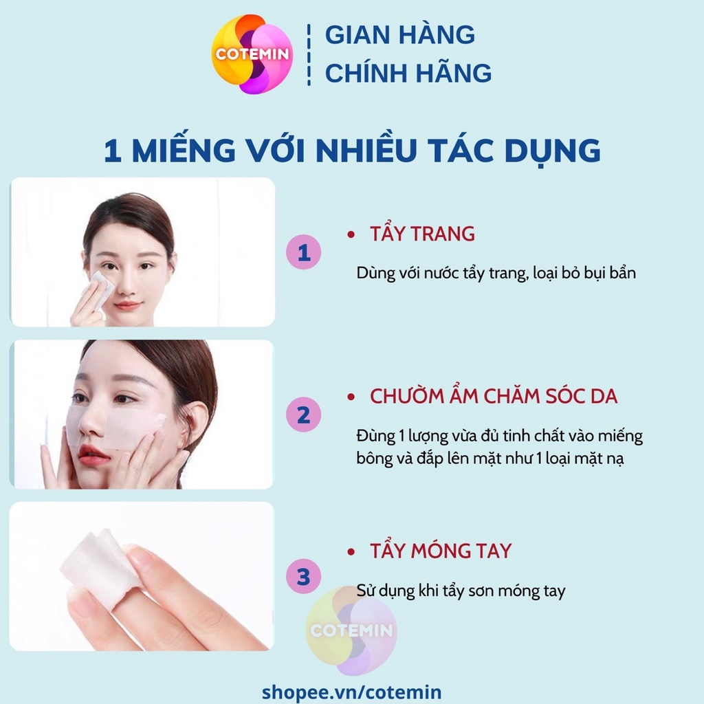 Bông tẩy trang Lameila 222 miếng