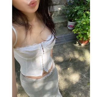 Áo corset ren flowers corset